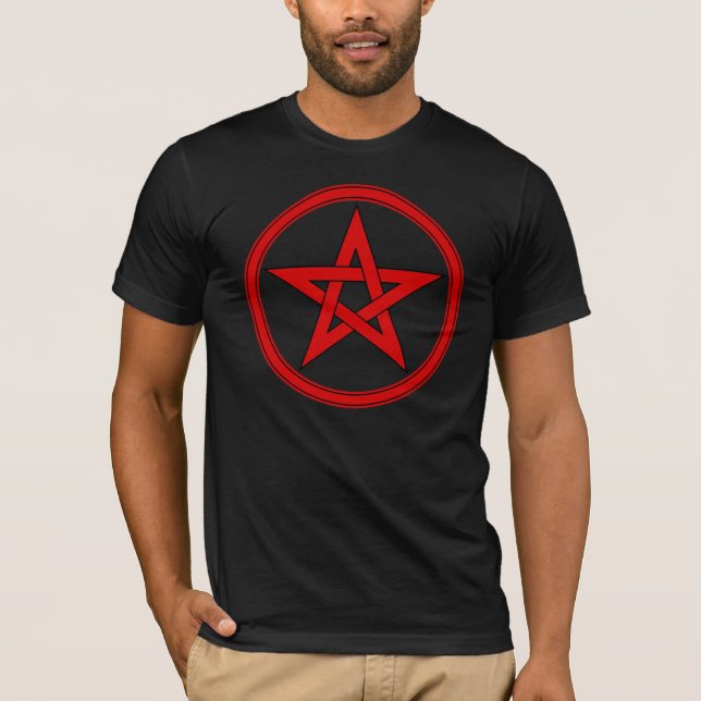 Camiseta Pentáculo rojo y negro (Anverso)