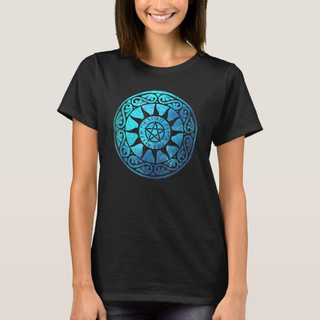 Camiseta Pentáculo rúdico mágico Pagan Witchcraft Protectio (Anverso)