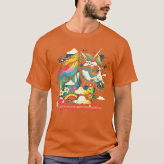 Camiseta Pentador de Unicornio arcoiris