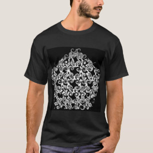 Camiseta Pentágono blanco en negro
