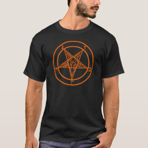 Camiseta Pentagram anaranjado de Baphomet