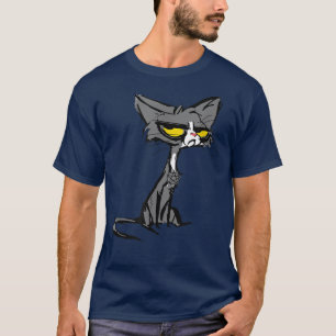 Camiseta Pentagram Cat Witchcraft Kitten Tee Satanic Cat 
