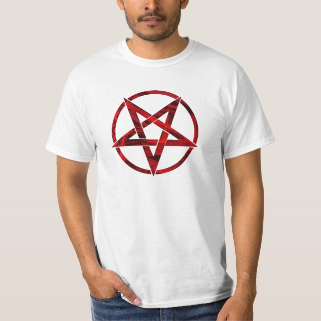 Camiseta Pentagram del diablo Rojo (Anverso)