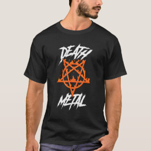 Camiseta Pentagram en llamas de satán gótico Metalizado de