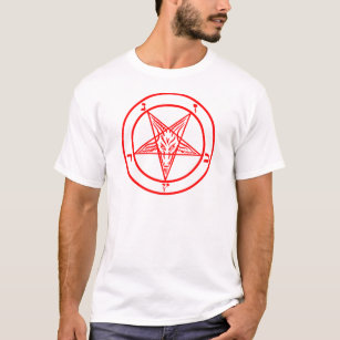 Camiseta Pentagram rojo de Baphomet