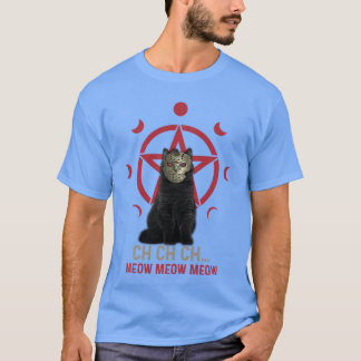 Camiseta Pentagrama de gato aterrador Horror Fiesta de Hall