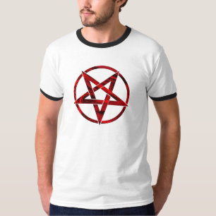 Camiseta Pentagrama del Diablo Rojo
