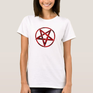 Camiseta Pentagrama del Diablo Rojo