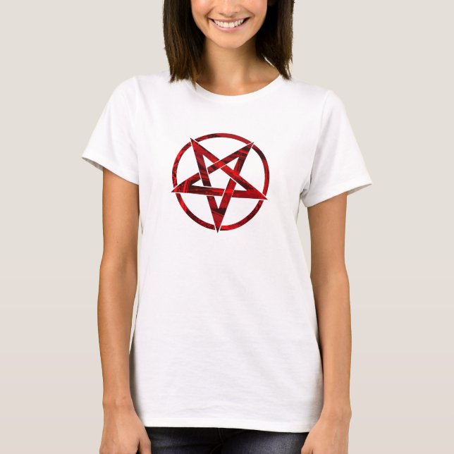 Camiseta Pentagrama del Diablo Rojo (Anverso)
