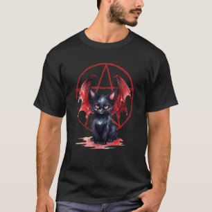 Camiseta Pentagrama satánico del gato del diablo oculto Pen