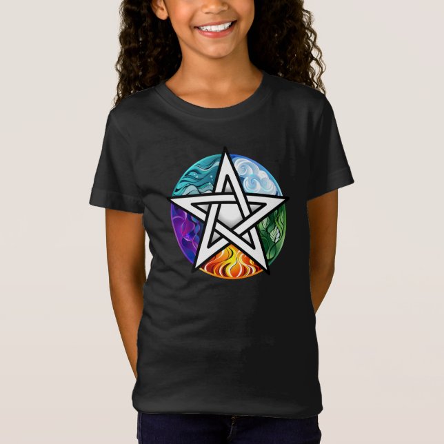 Camiseta pentagrama wiccano (Anverso)