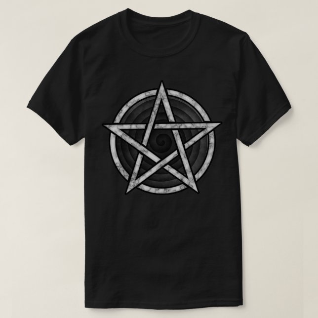 Camiseta Pentagramas de mármol para protección (Diseño del anverso)