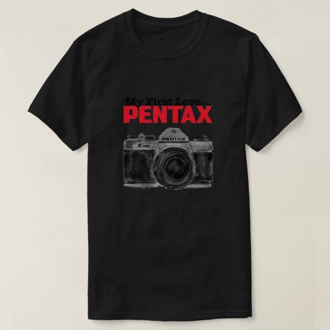 Camiseta Pentax K1000 Mi Primer Amor Relajado Ajuste (Diseño del anverso)