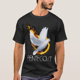 Camiseta Pentecostés palomas de llama de fuego actúa Sant