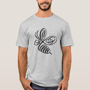 Camiseta Penwork Calligraphic Honey Bee