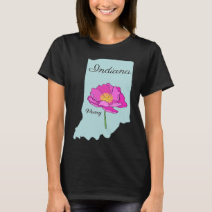 Camiseta Peonia de flores de Indiana