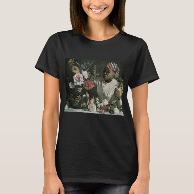 Camiseta Peonías africanas de Frederic Bazille, flores (Anverso)