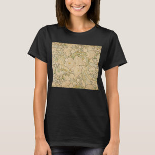 Camiseta Peonías de Alphonse Mucha, Arte Nouveau Antiguo
