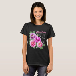 Camiseta Peonies púrpuras del rosa apacible de las flores