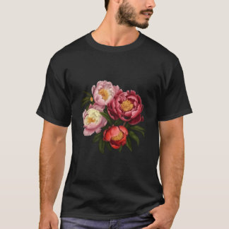 Camiseta Peony Flower Floral Bouquet Blossom