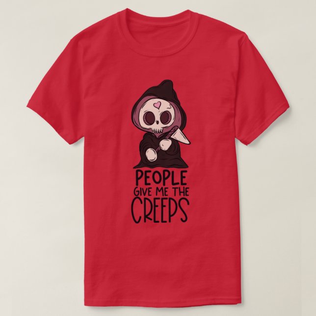 Camiseta People give me the creeps (Diseño del anverso)