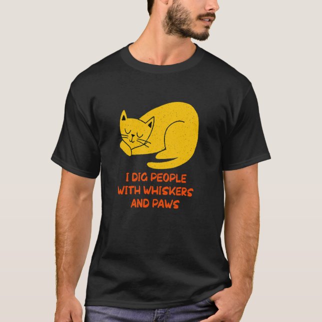 Camiseta People with Whiskers and Paws Cat   Friends Kitten (Anverso)
