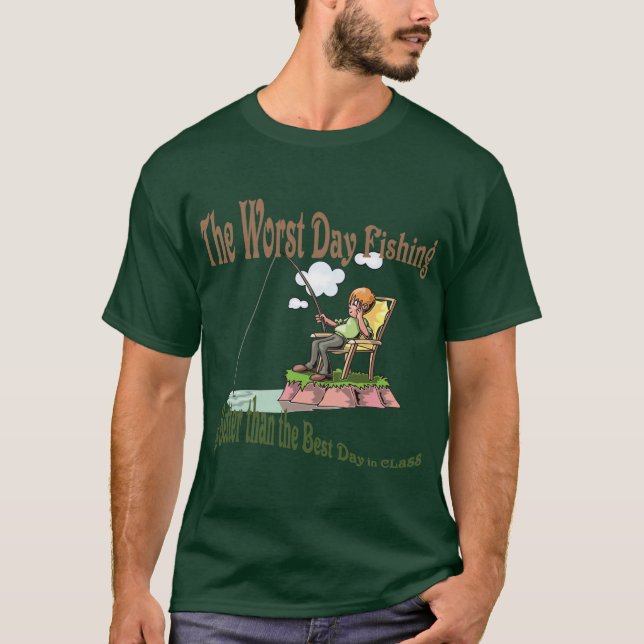Camiseta Peor Día de Pesca (Anverso)