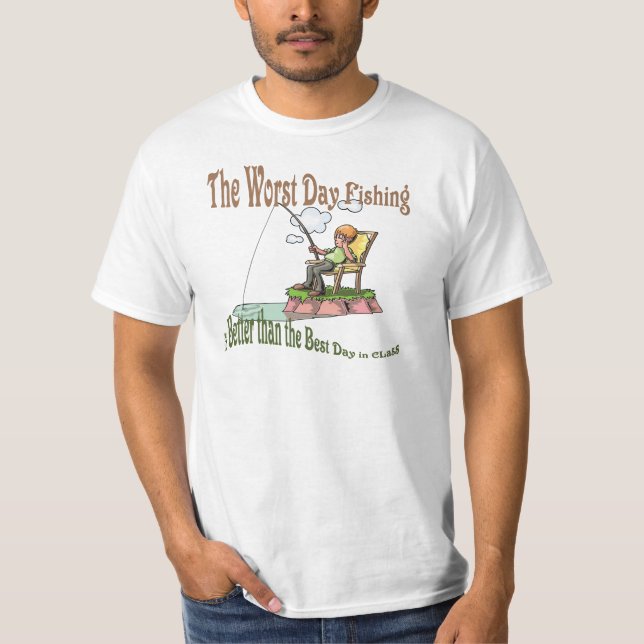 Camiseta Peor Día de Pesca (Anverso)