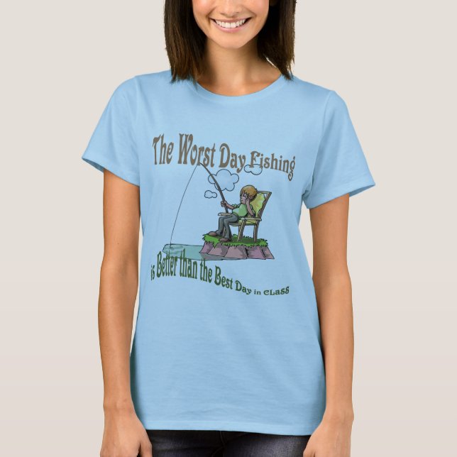 Camiseta Peor Día de Pesca (Anverso)