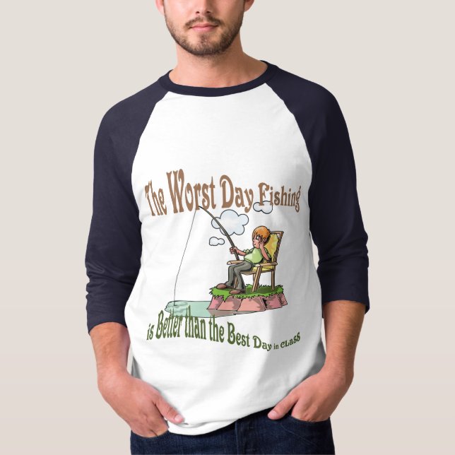 Camiseta Peor Día de Pesca (Anverso)