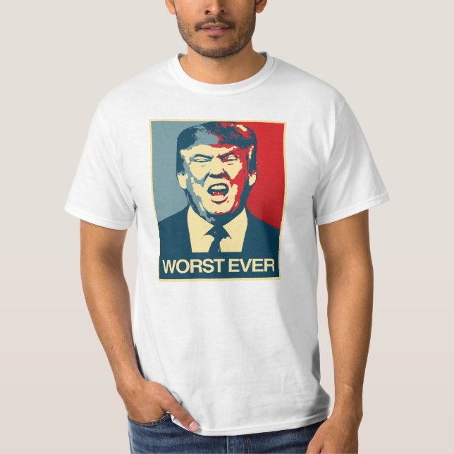 Camiseta PEOR QUE NUNCA - Poster Anti-Trump - Anti-Trump (Anverso)