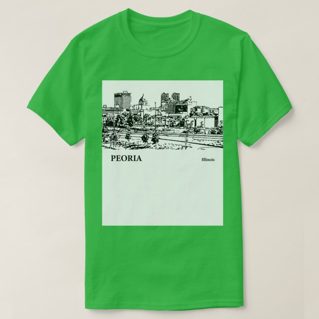 Camiseta Peoria Illinois TShirt 3 (Diseño del anverso)