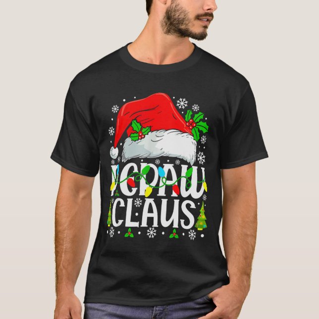 Camiseta Pepaw Claus Funny Christmas Family Matching  (Anverso)