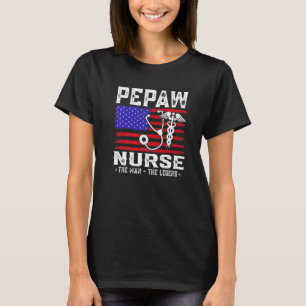 Camiseta Pepaw Nurse The Man The Legend American Flag