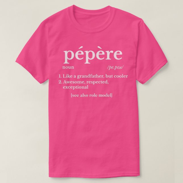 Camiseta Pepere Regalos Regalos Franceses Para El Abuelo Pr (Diseño del anverso)