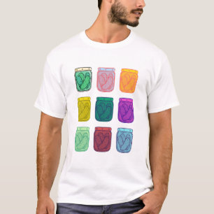 Camiseta Pepinillos Warhol Divertidos Coloridos Arcoíris 