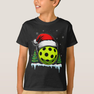Camiseta Pepino de pickleball de Navidad sombrero de santa