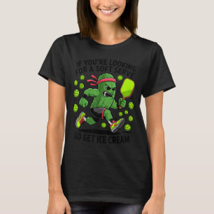 Camiseta Pepino jugando pickle ball divertido amante del pi