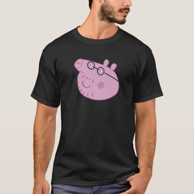 Camiseta Peppa Pig Happy Daddy Pig Big Face Premium  (Anverso)