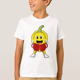 Camiseta Pepper como boxeador con guantes de boxeo