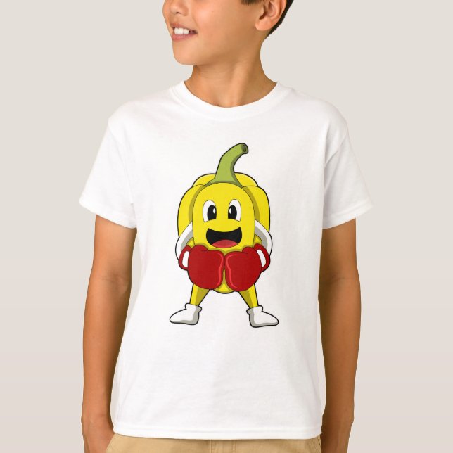 Camiseta Pepper como boxeador con guantes de boxeo (Anverso)