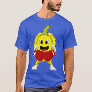 Camiseta Pepper como boxeador con guantes de boxeo