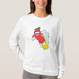 Camiseta Pepper en Snowboard con Snowboard