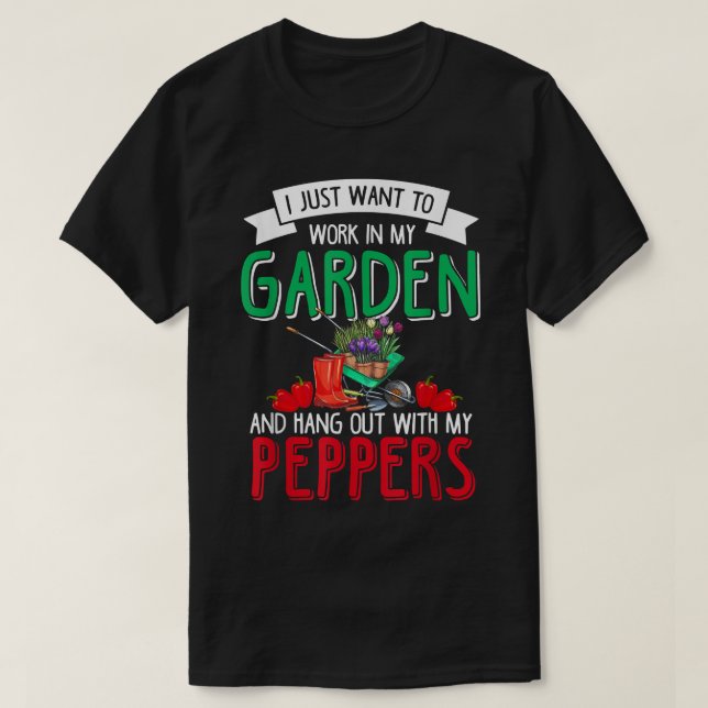 Camiseta Pepper Vegan Gardening Garden Gardener Plant Veget (Diseño del anverso)