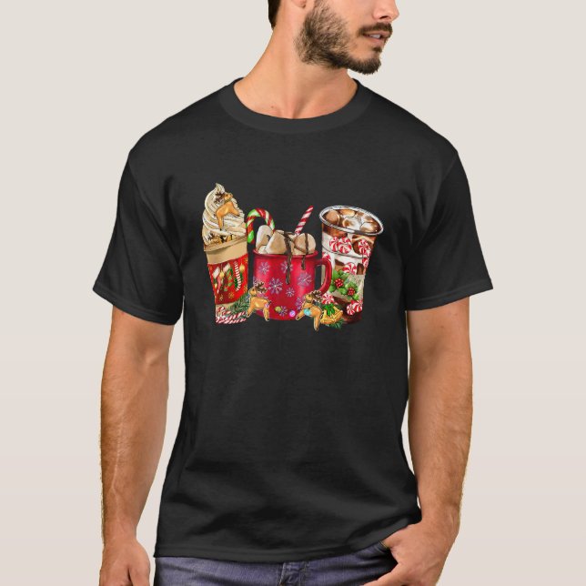 Camiseta Peppermint Iced Latte Snowmen Sweets Snow Christma (Anverso)