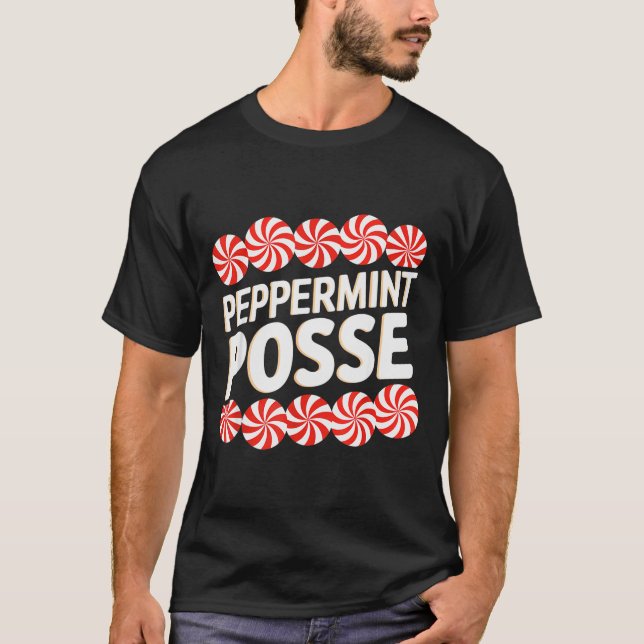 Camiseta Peppermint Sse Festive Christmas Candy Theme Famil (Anverso)