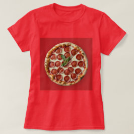 Camiseta Pepperoni Pizza Red T=Shirt