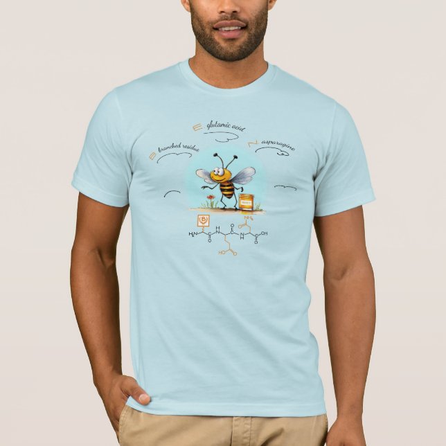 Camiseta Péptido BEN, Bee-8 con texto personalizado, ligero (Anverso)