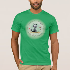 Camiseta péptido DANIEL, diseño de gato con texto personali