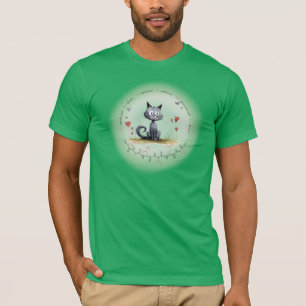 Camiseta péptido DANIEL, diseño de gato con texto personali